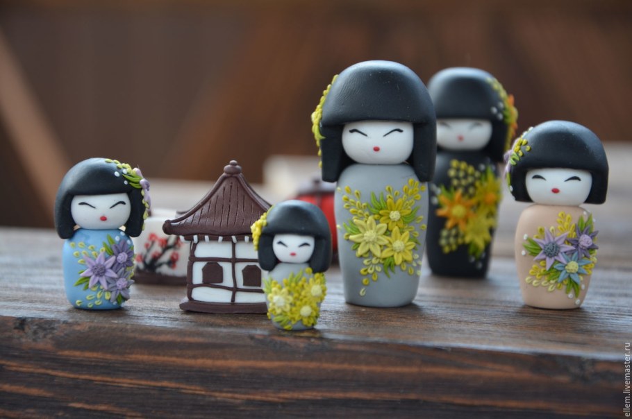Японские куклы кокэси кокэси