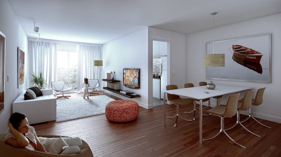 Зрительное расширение пространства в интерьере