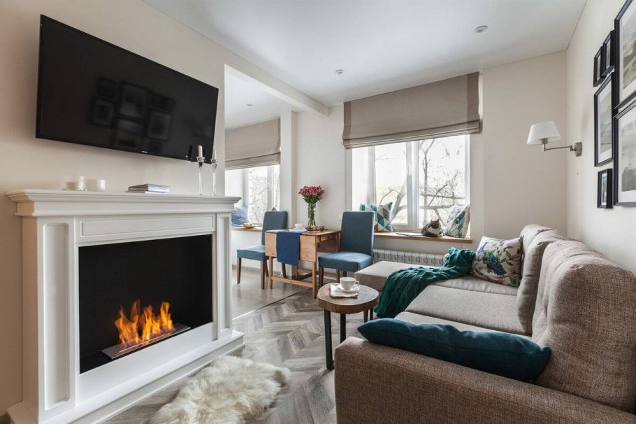 Гостиные с камином