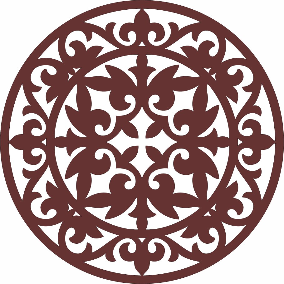 Орнамент казахский вектор круг