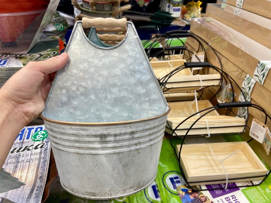 Fix Price металлическое кашпо