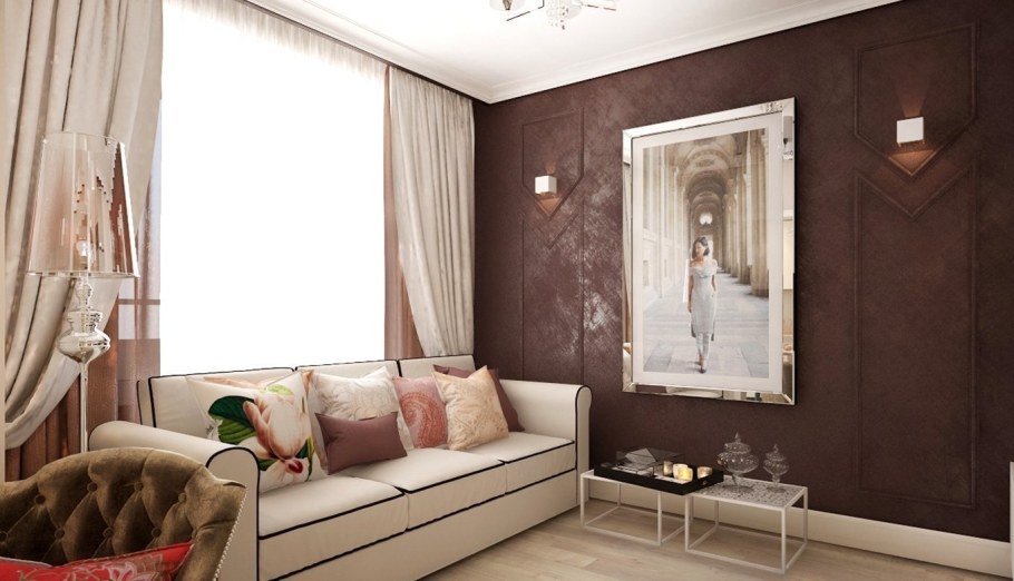 Интерьер в коричневых тонах
