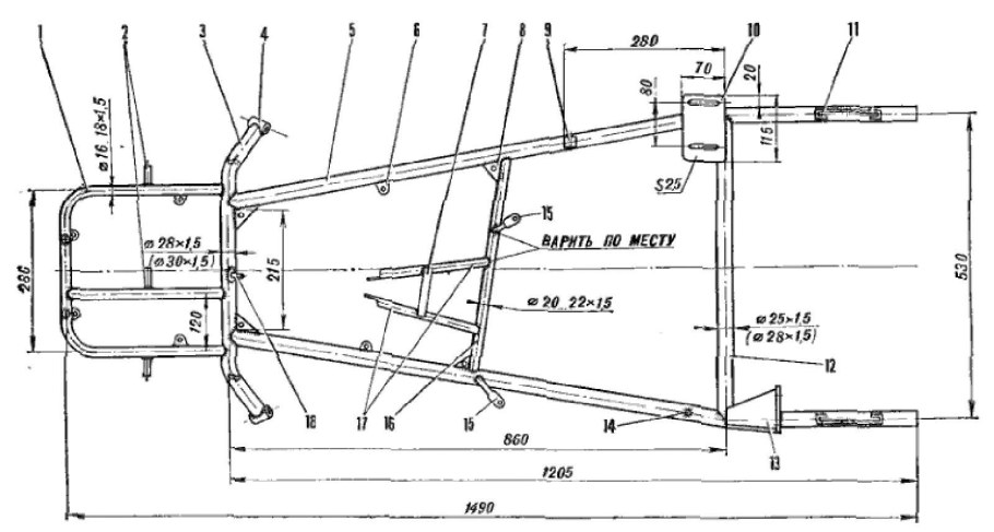Картинг своими руками чертежи рамы с размерами