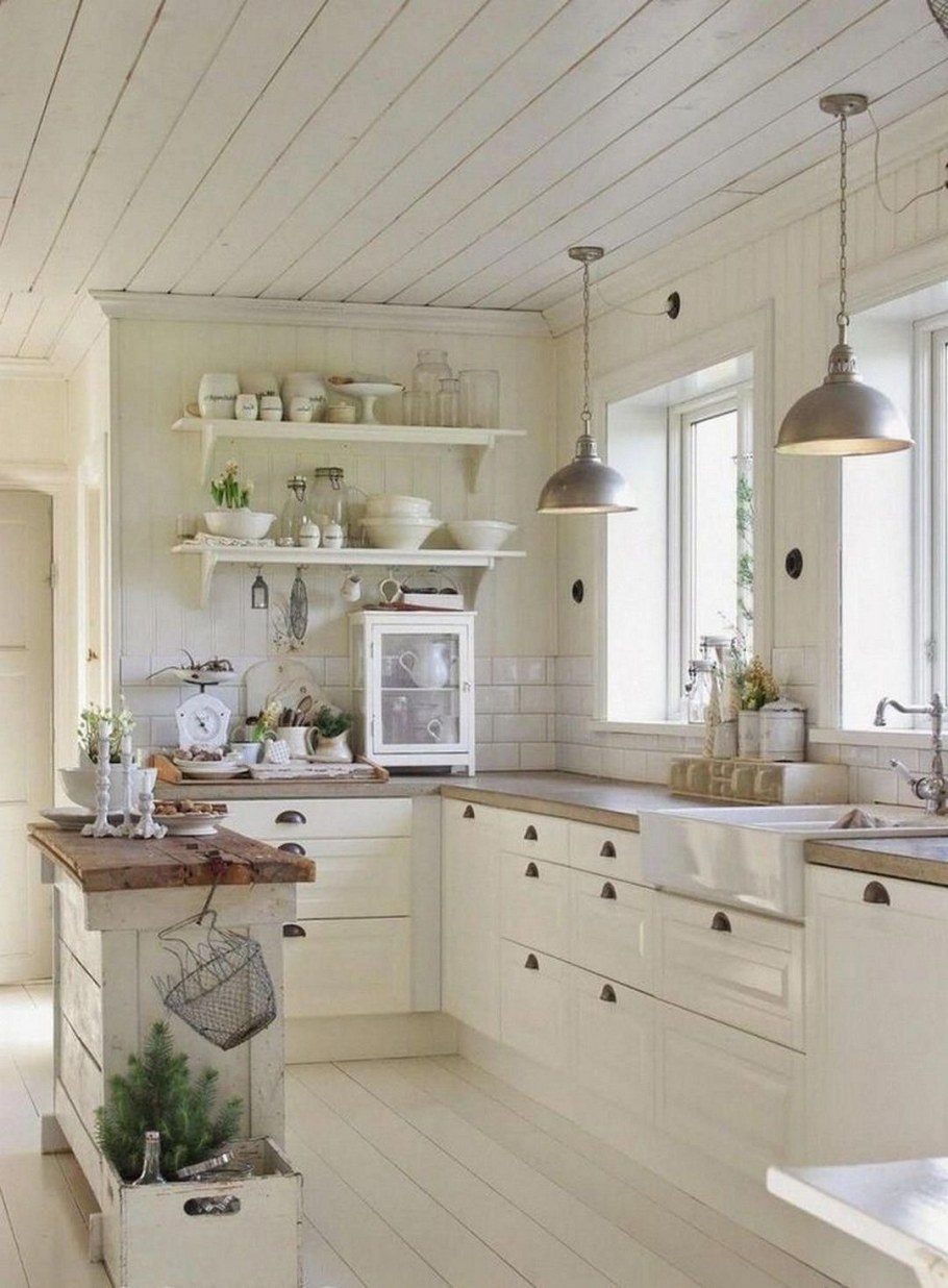 Кухня в Прованс стиле белая 9м2