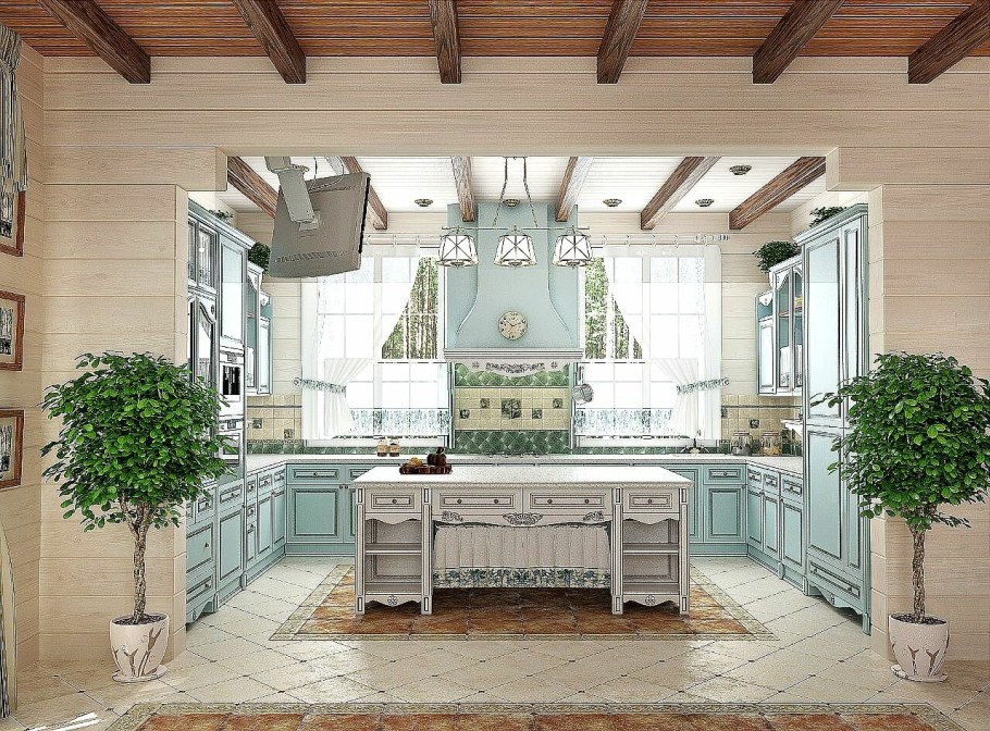 Кухня в стиле Кантри Эклектика Прованс