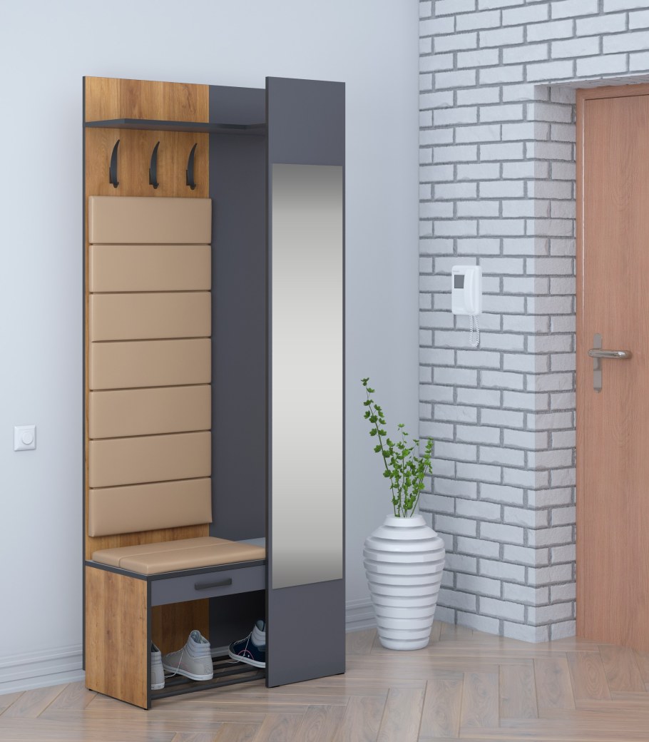 Прихожая Ольга лофт дуб крафт золотой