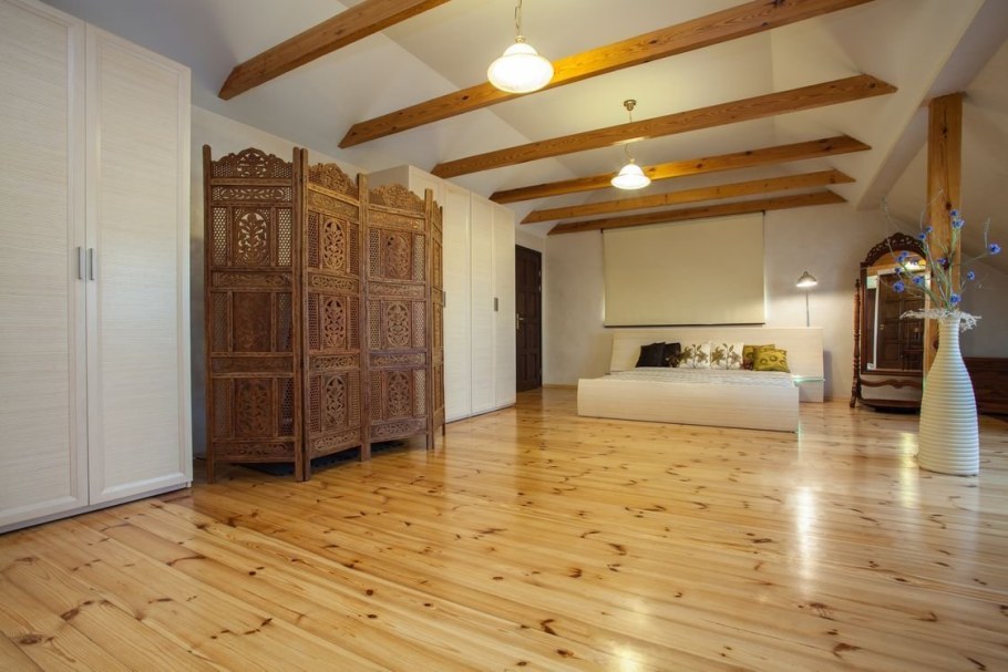 Доска пола сосна в интерьере