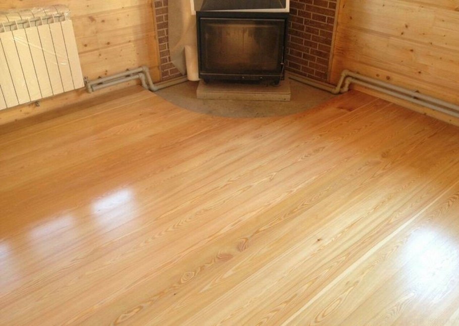 Пол шпунтованная доска