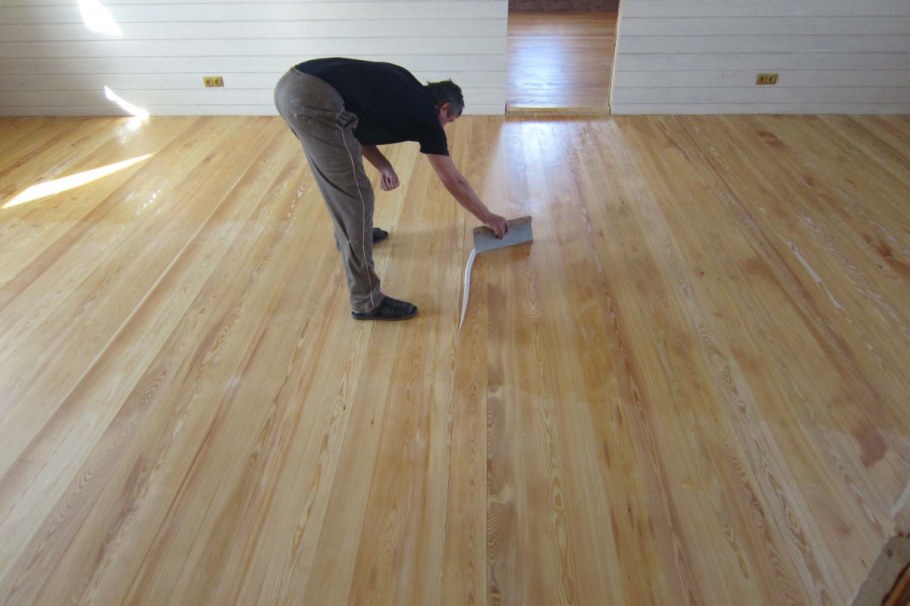 Чистовой пол - шпунтованная доска 28 мм