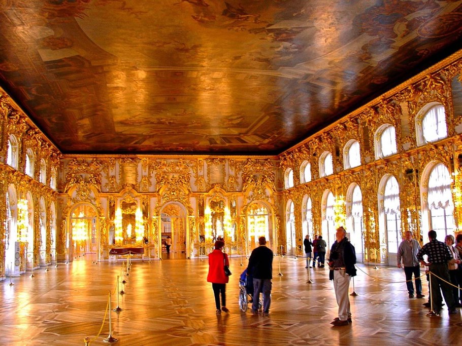 Екатерининский дворец в Царском селе Янтарная комната