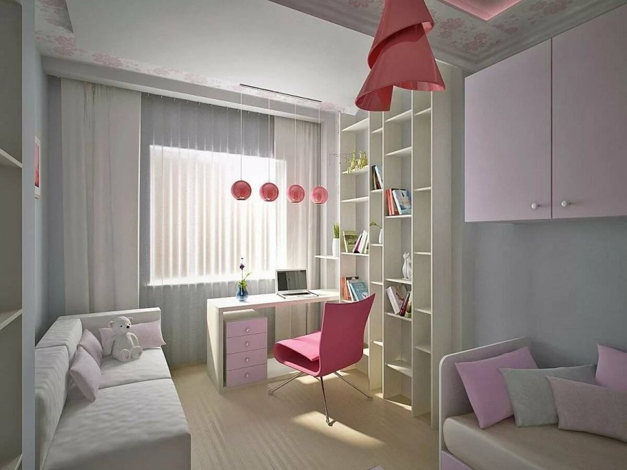 Прямоугольная детская комната