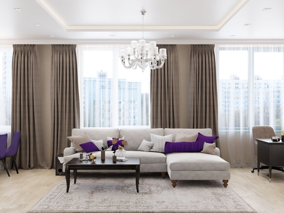 Фон интерьера в нюдовых тонах для телевизора