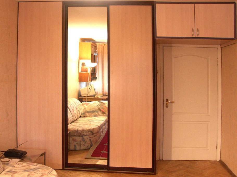 Шкаф купе с дверью в комнату