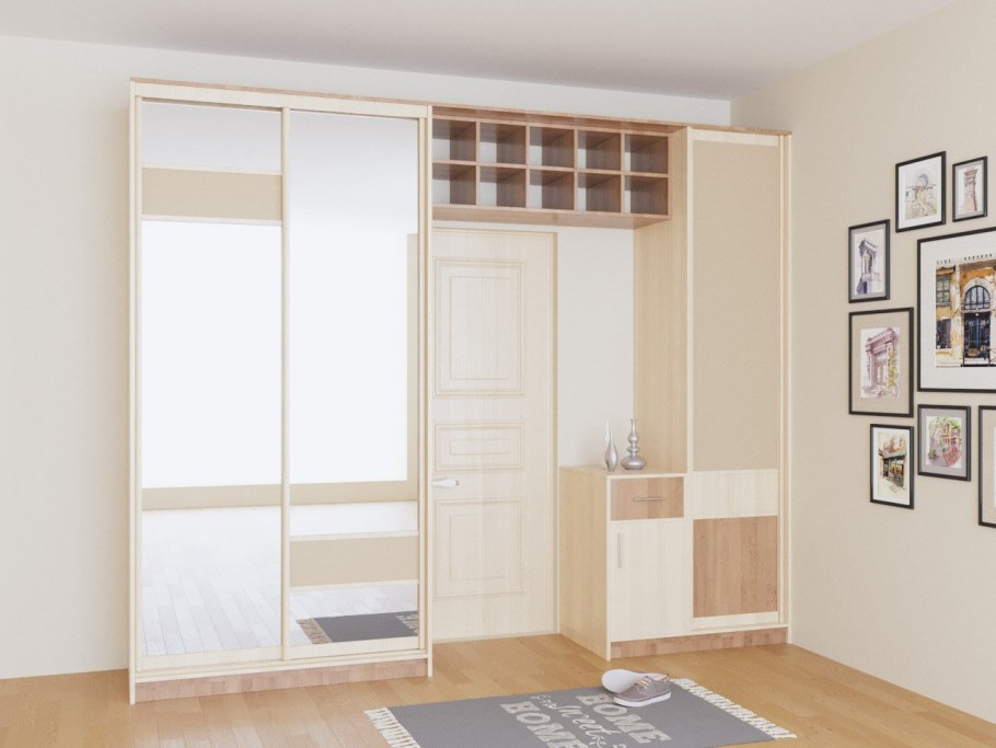 Прихожая с антресолями и шкафом