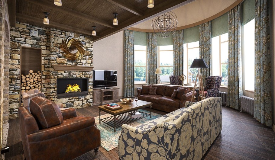 Коттеджкор стиль интерьера