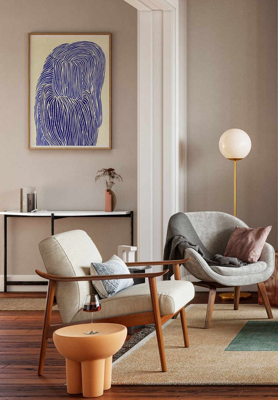 Модные оттенки гостиной гостиной 2024