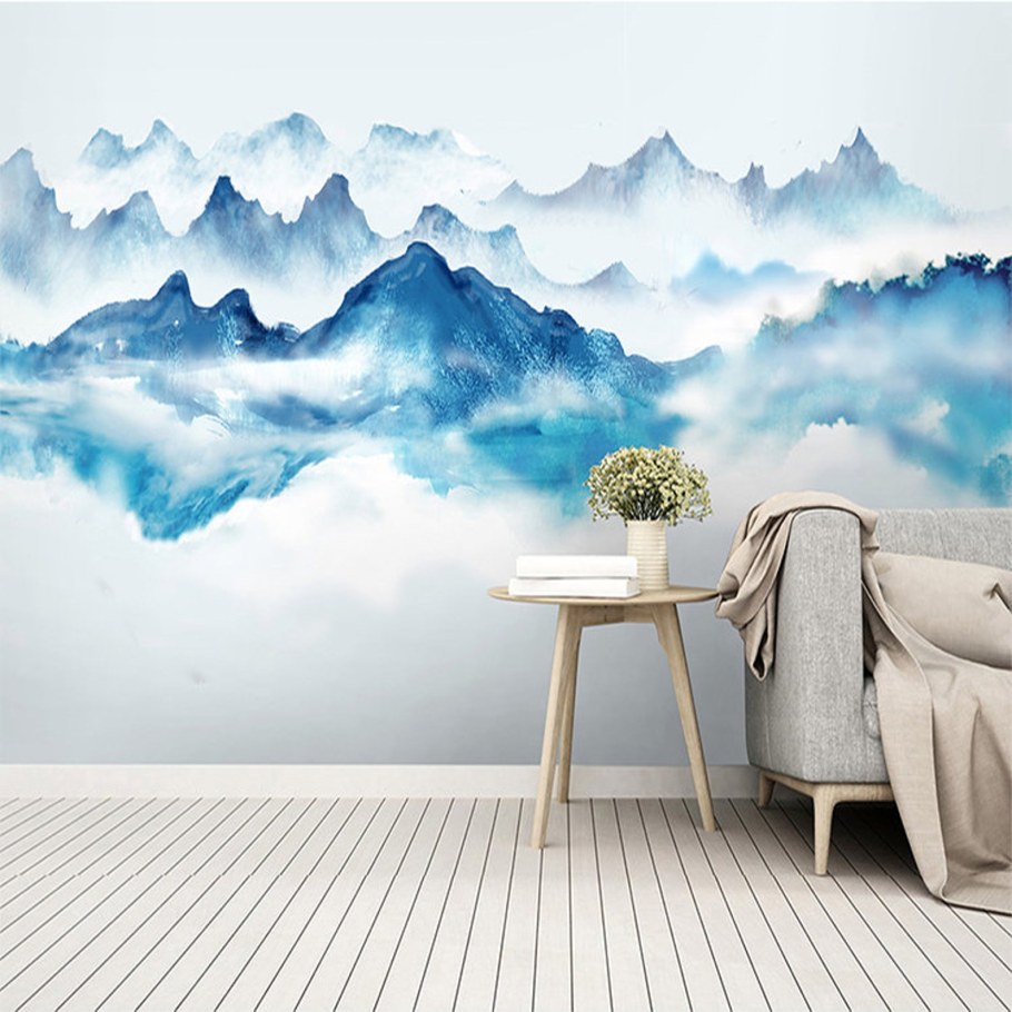 Нарисовать горы на стене