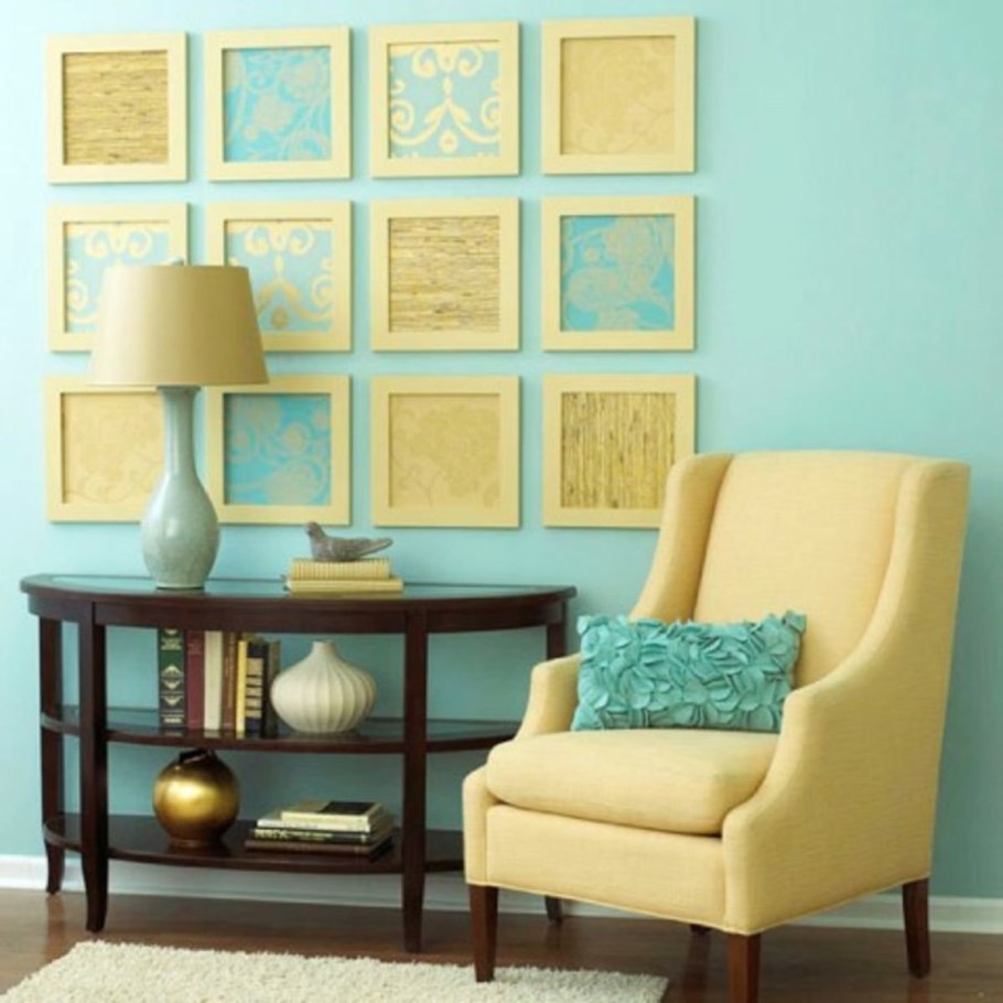 Ткань на стене в интерьере