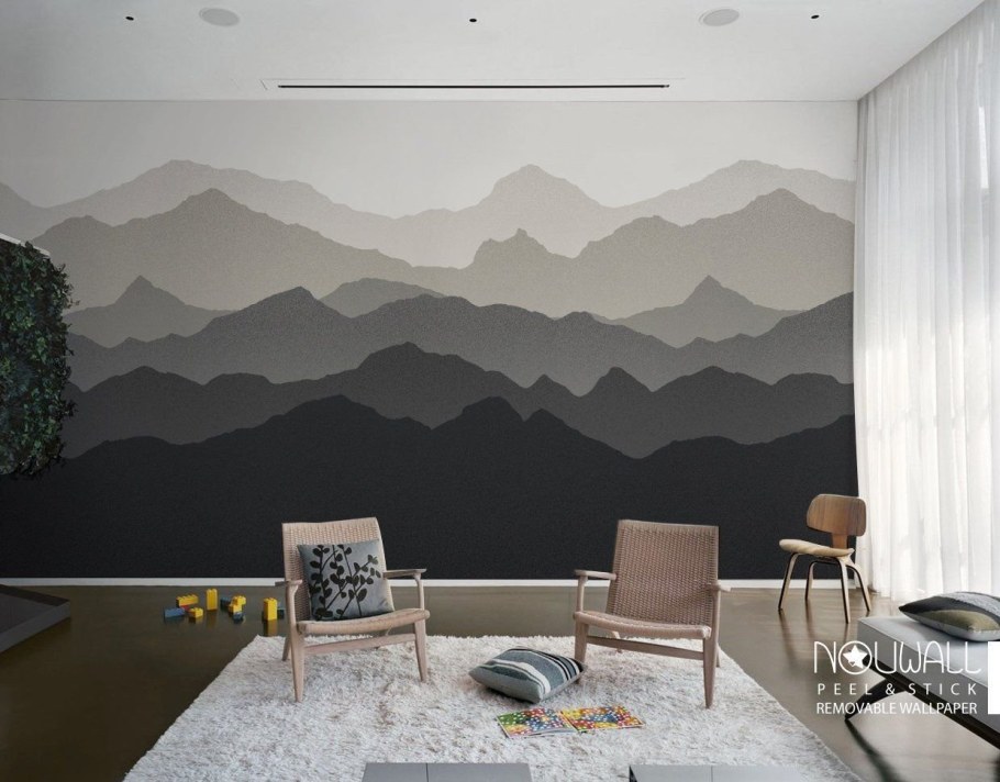 Стилизованные горы в интерьере