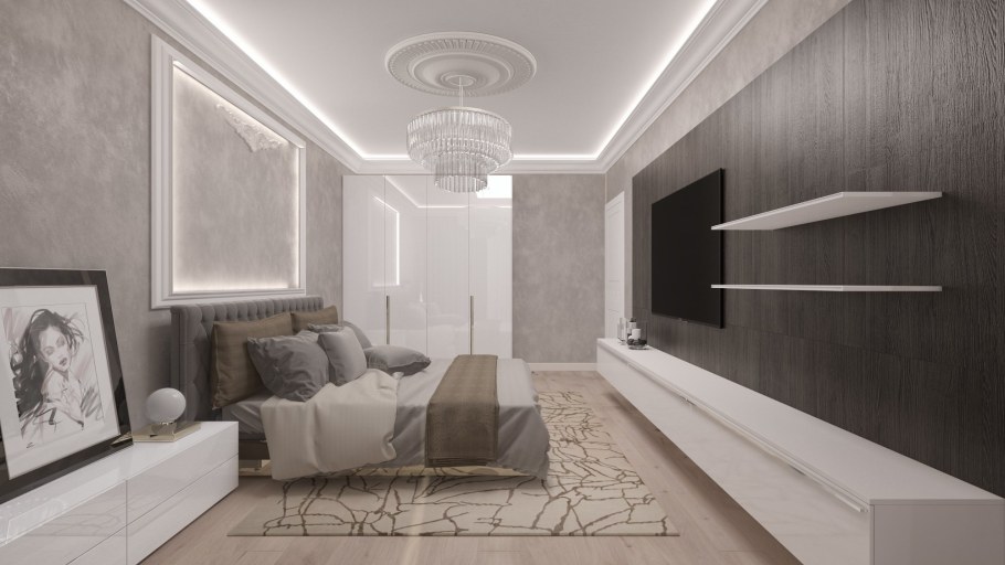 Гостиная в кофейных тонах