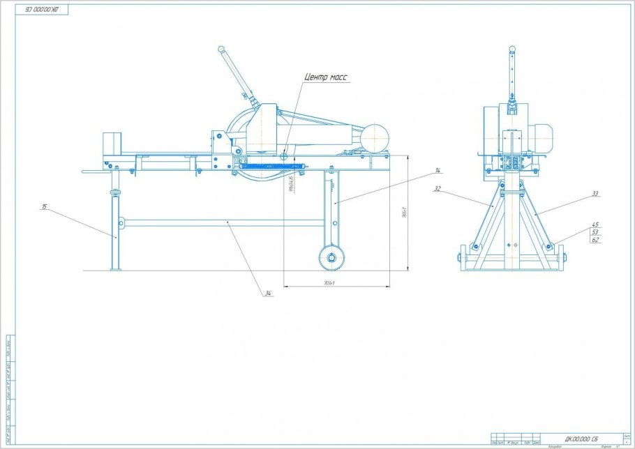 Каретка для дровокола чертеж