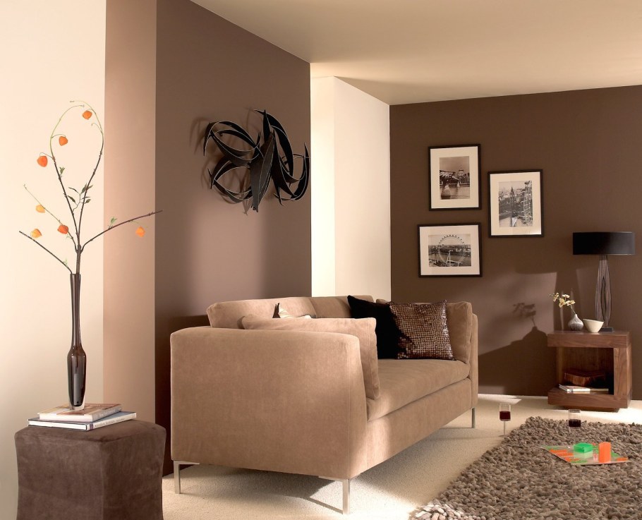 Крашенные стены в интерьере