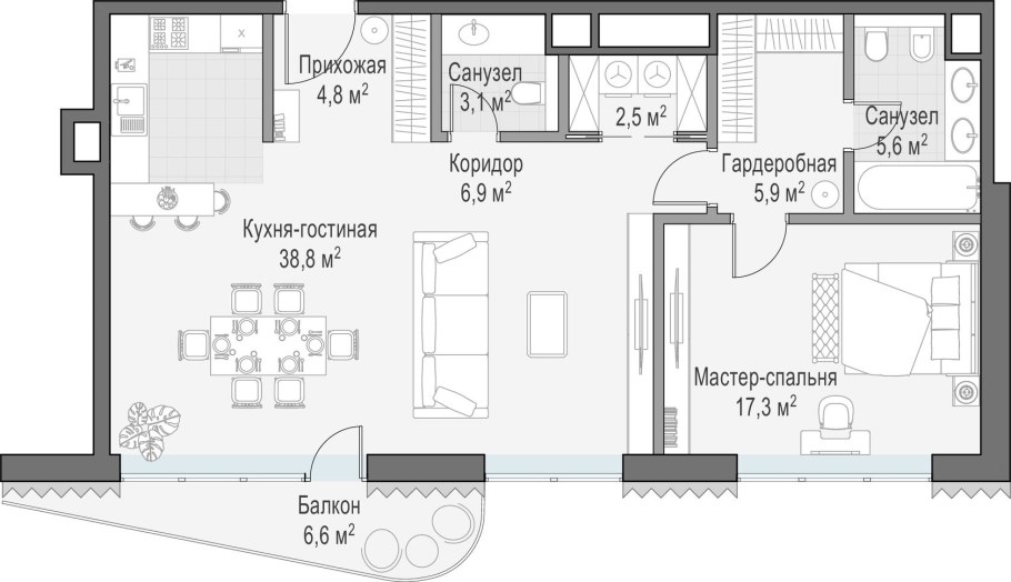 West Garden ЖК планировки