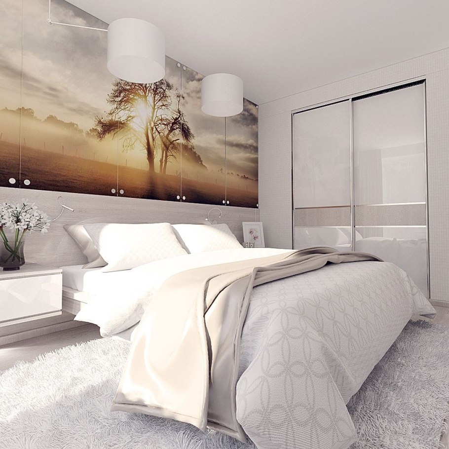 Спальня в соломенном стиле