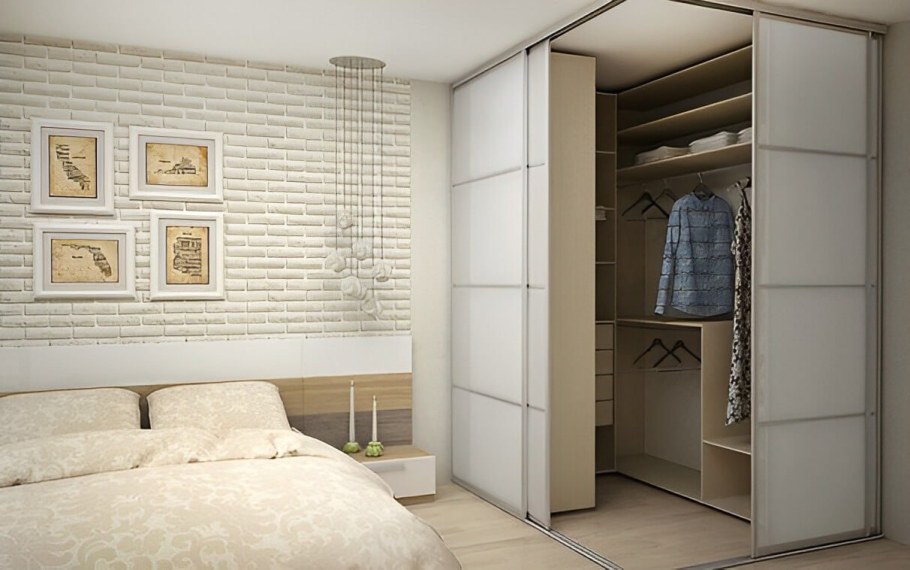 Маленькая спальня с гардеробной