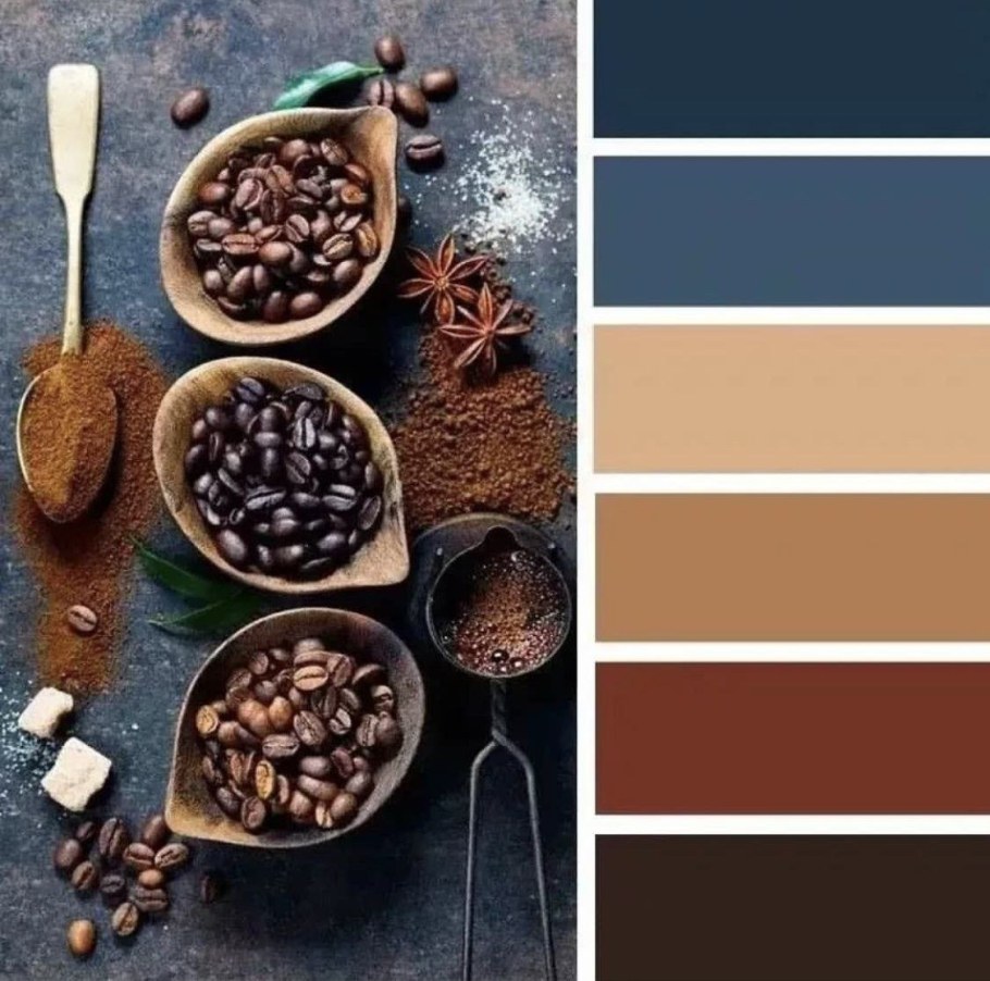 Палитры сочетания цветов коричневый