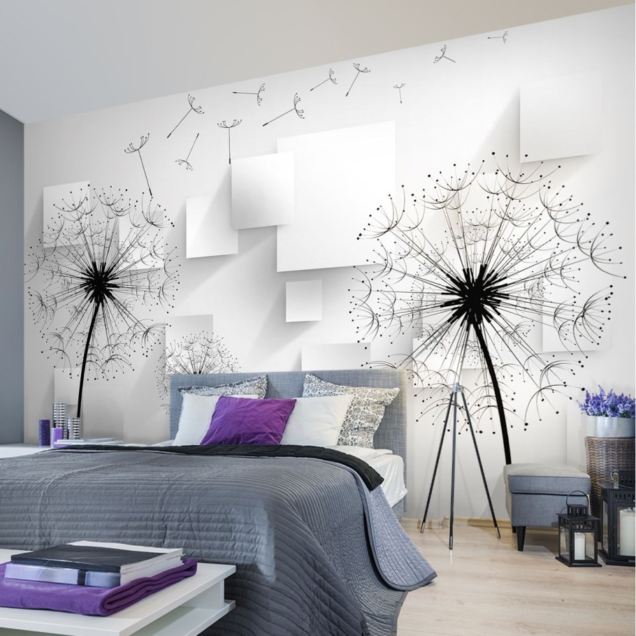 Фотообои 3д одуванчики на валберис для зала