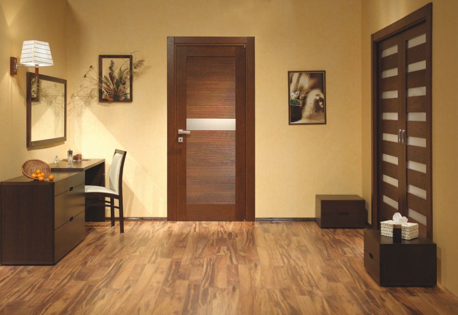 Коричневый ламинат в интерьере