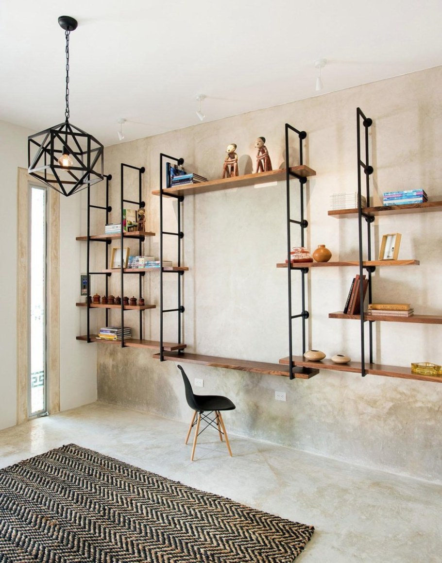 Полочки в стиле лофт на стену