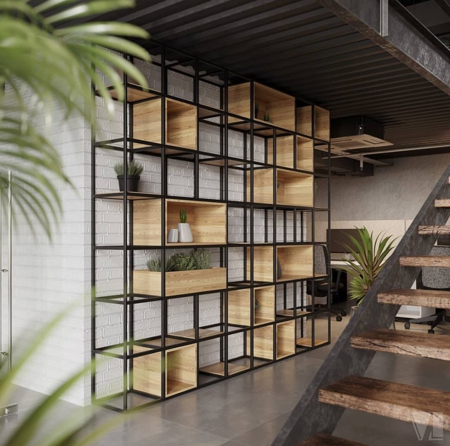 Стеллаж лофт Loft Wood Studio