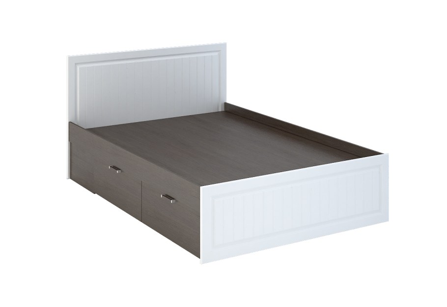 Кр-902 кровать с ящиками 1,4 венге/белое дерево Прага