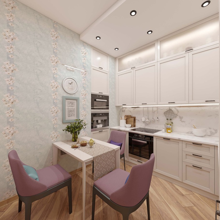 Кухня отделанная панелями ПВХ