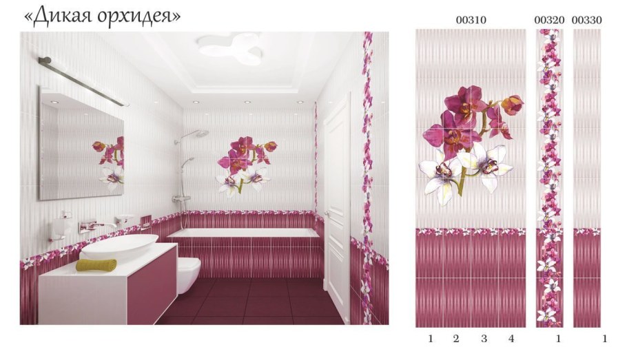 Панели ПВХ Панда Дикая Орхидея
