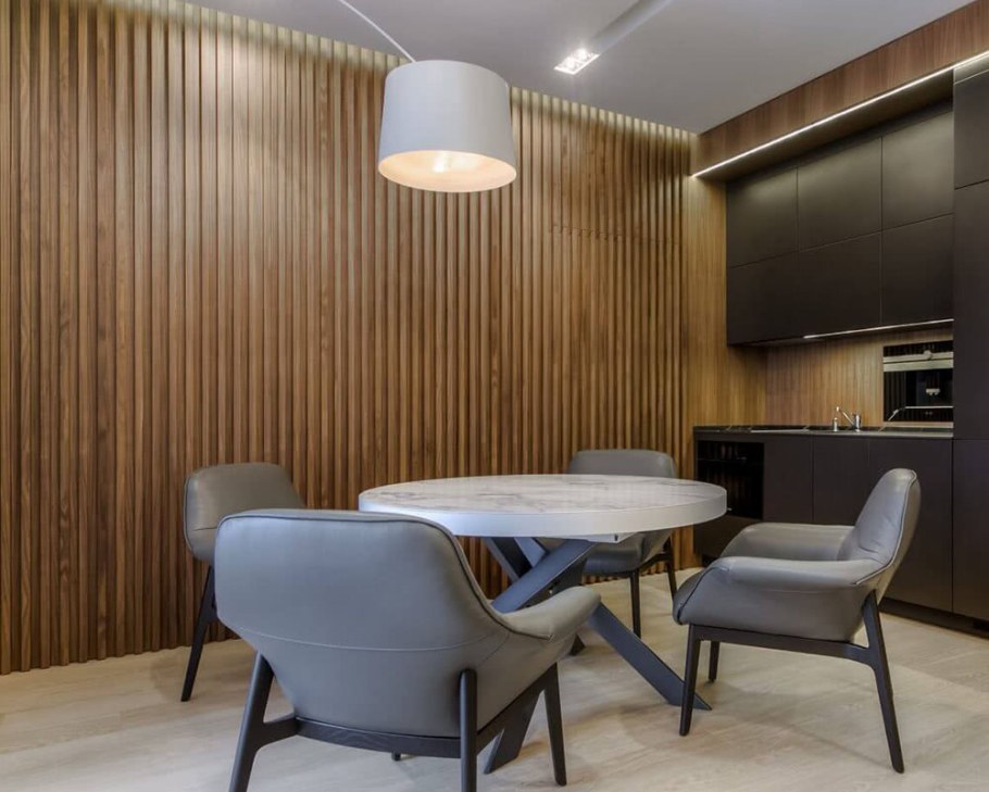 Шпонированные панели Topperfo Micro Ulme Stone Edition Acoustic Wood Panel