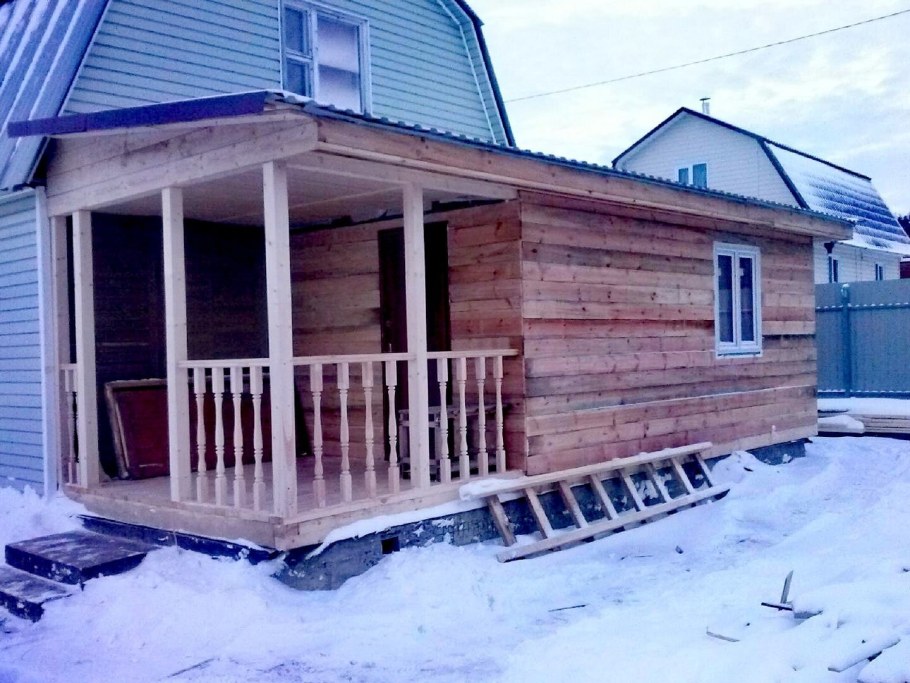 Пристрой веранда к деревянному дому