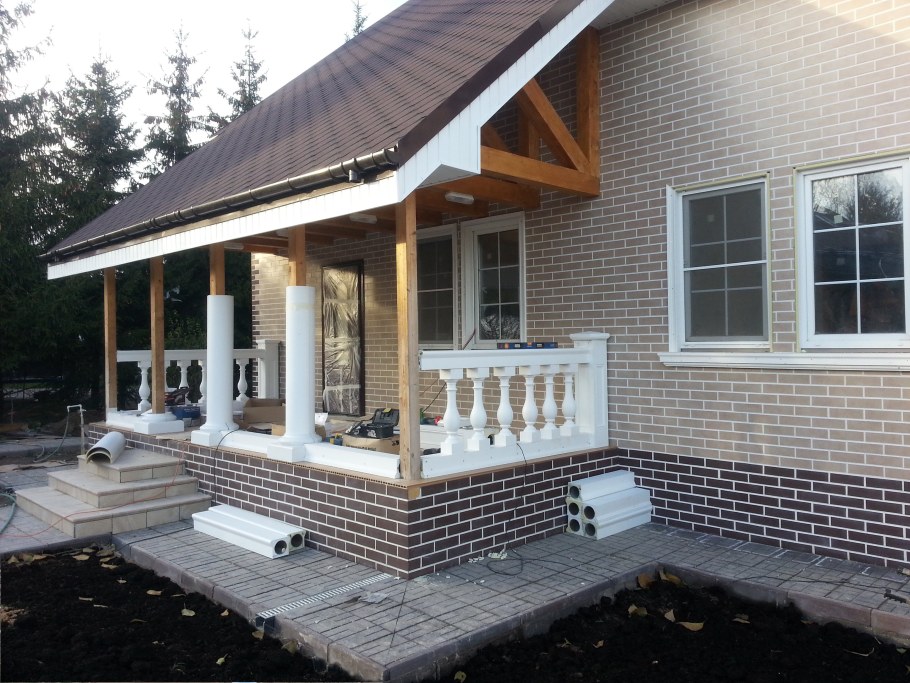 Веранда из кирпича