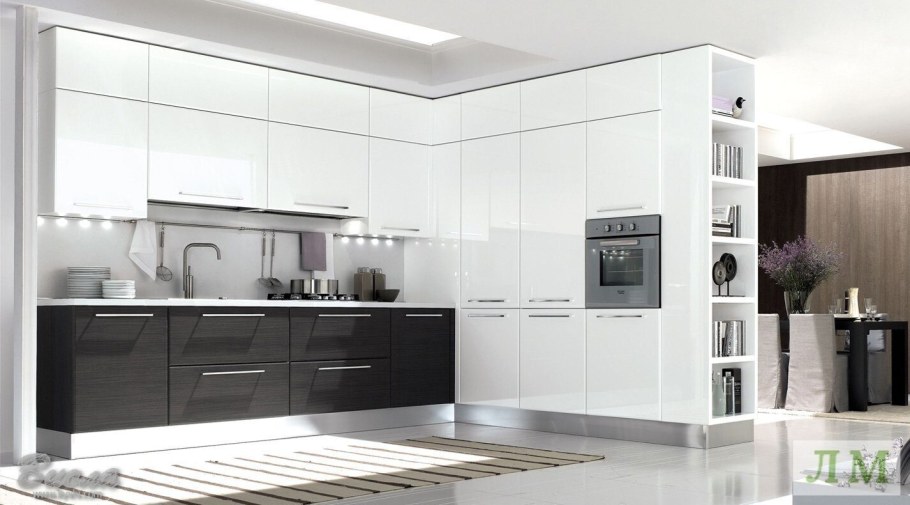 Кухня Модерн New белый глянец