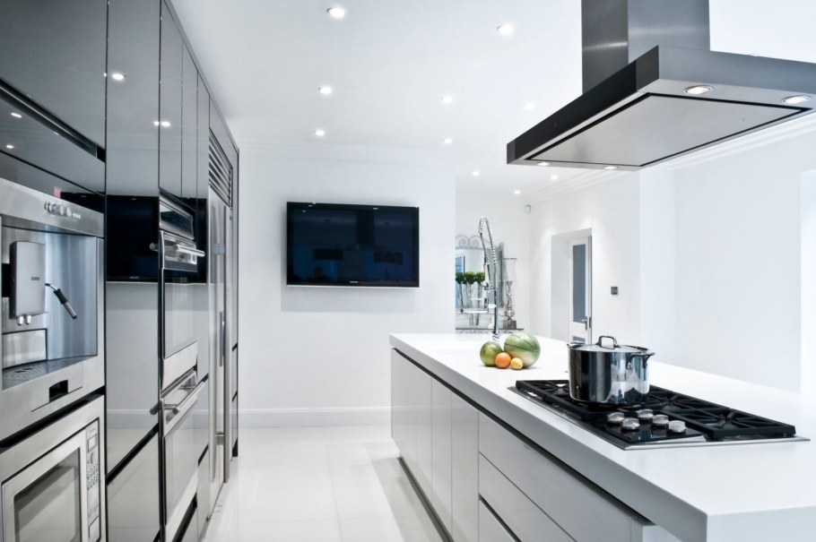 Стиль хайтек в интерьере кухни