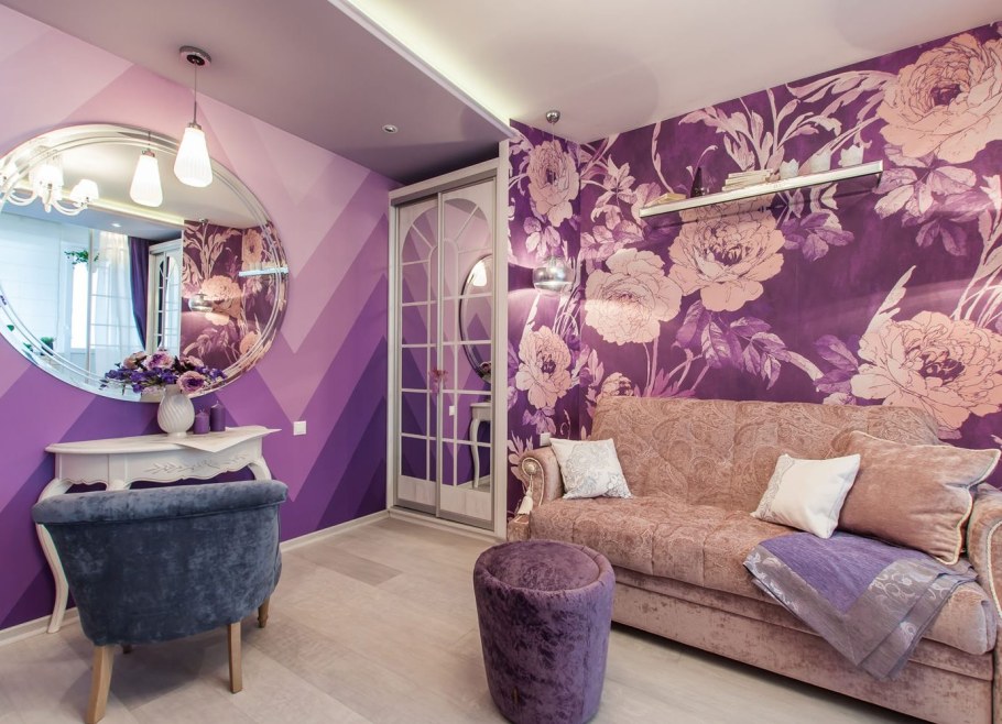 Интерьер в сиреневых тонах