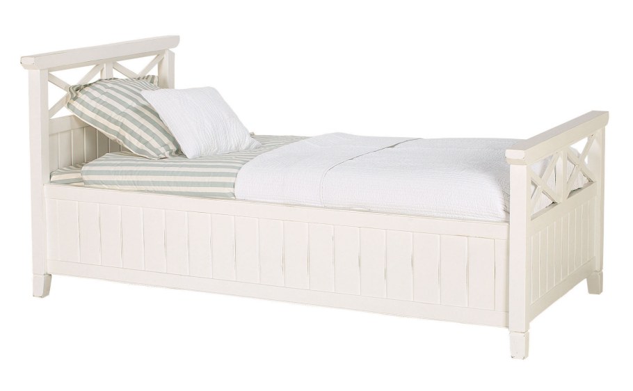 Кровать двуспальная 140х200 белая массив Прованс