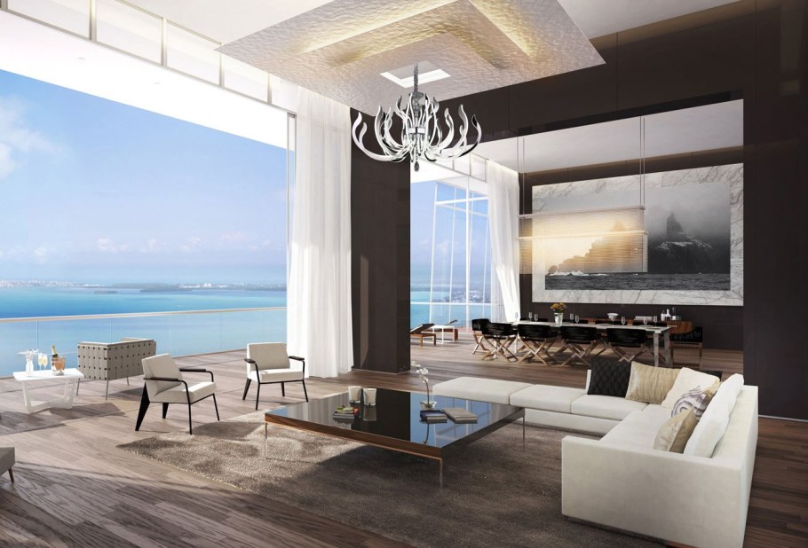Гостиная с видом на море