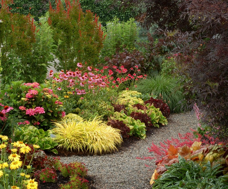 Дизайн красивого сада из лапчатки