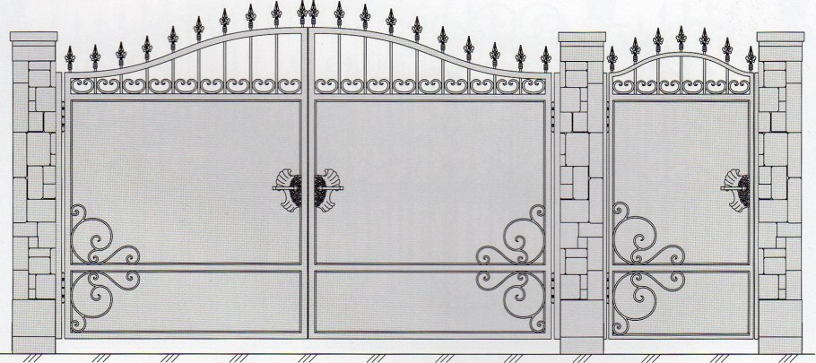 Кованые ворота Ишеева