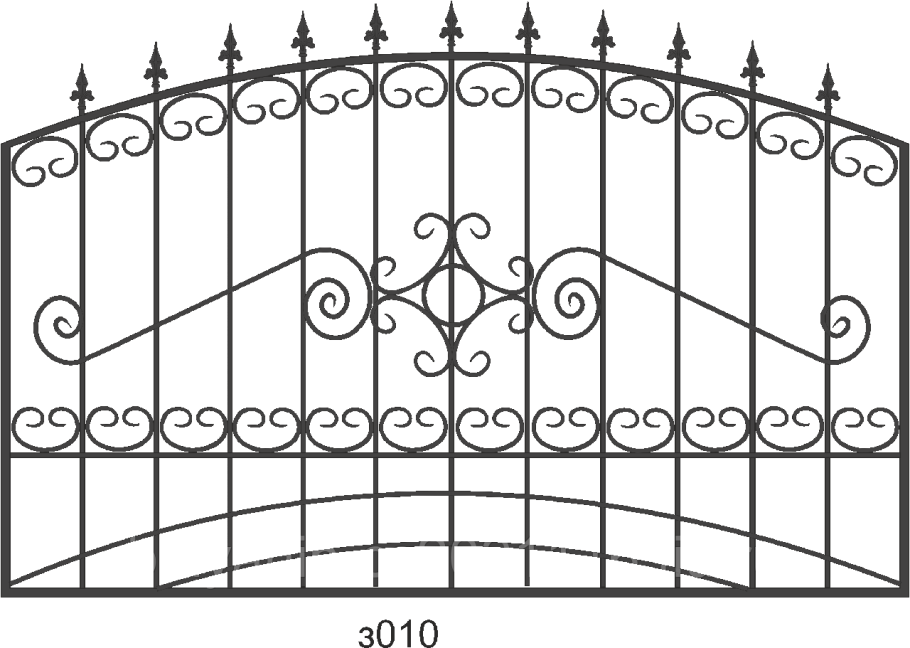 Решетка ограждения металлическая ОС-т15-00