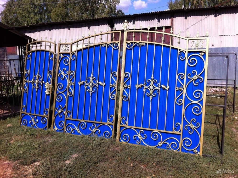 Ворота холодной ковки из профтрубы