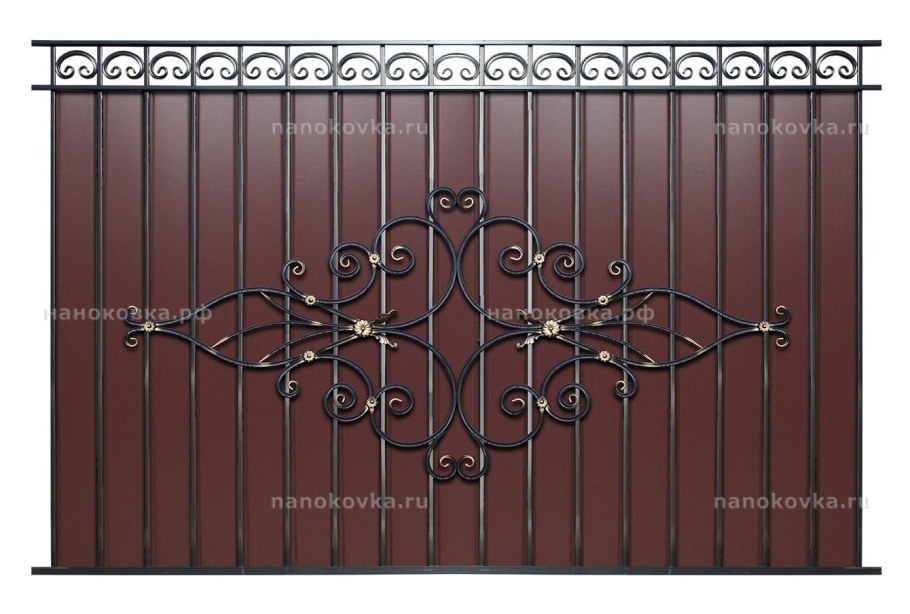 Кованый забор "ОСТ Олимпия МП"